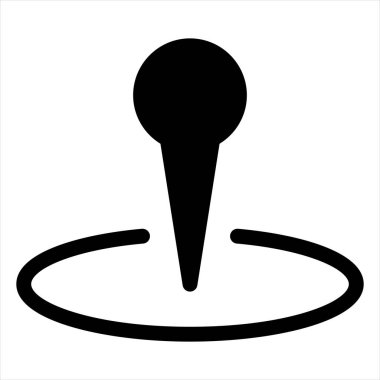 konum pin sembolü vektör illüstrasyonu beyaz arkaplanda izole edildi