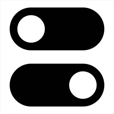 Beyaz arkaplanda izole edilmiş sembol vektör illüstrasyonunu aç / kapat