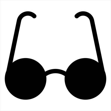 Güneş gözlüğü sembolü vektör çizimi beyaz arkaplanda izole edildi