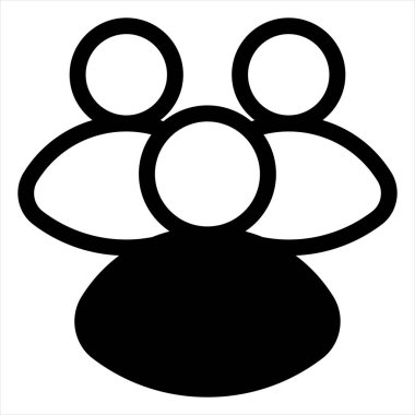 İnsanlar beyaz arkaplanda izole edilmiş simge vektör resimlemesi