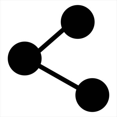 Beyaz arkaplanda izole edilmiş sembol vektör illüstrasyonunu paylaş