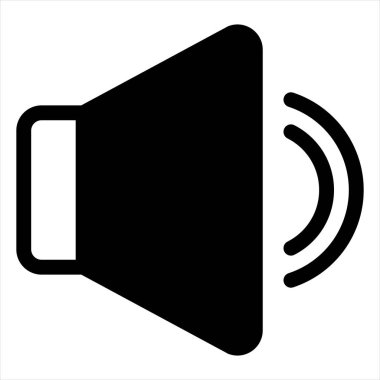 ses sembolü vektör çizimi beyaz arkaplanda izole edildi