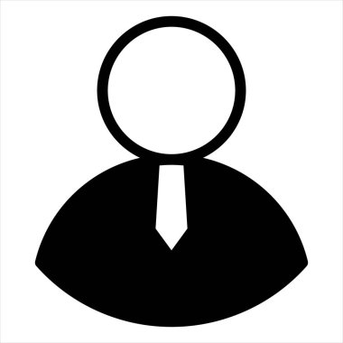 beyaz arkaplanda izole edilmiş avatar sembolü vektör çizimi