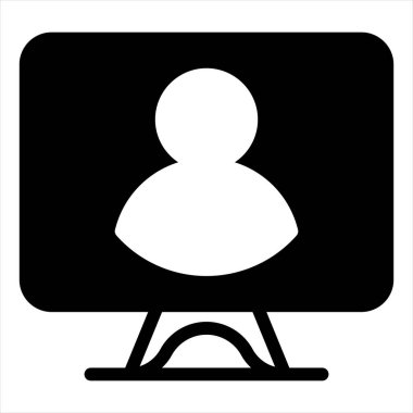 bilgisayar sembolü vektör çizimi beyaz arkaplanda izole edildi