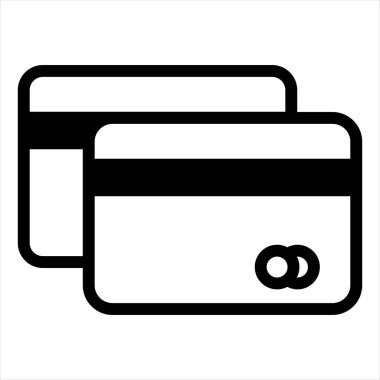 beyaz arkaplanda izole edilmiş ödeme glyph ikon vektör çizimi