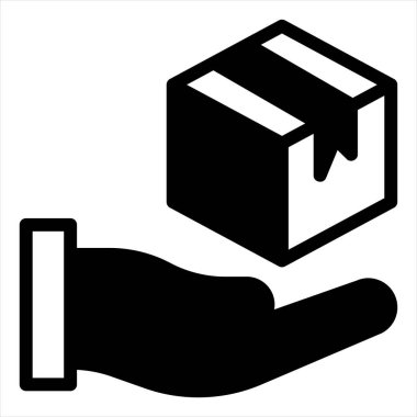 El glifleri simgesi vektör çizimi beyaz arkaplanda izole edildi