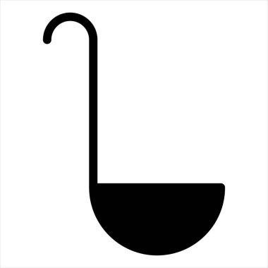 Kepçenin sembolü vektör illüstrasyonu beyaz arkaplanda izole edildi