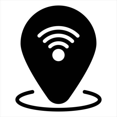 pin glyph simgesi vektör çizimi beyaz arkaplanda izole edildi