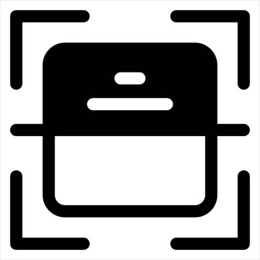 Tarama sembolü vektör çizimi beyaz arkaplanda izole edildi