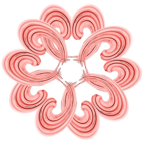 創造的なグラフィックハートの花の形のデザインピンク色 — ストック写真