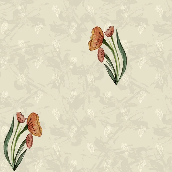 Цветок Листья Тюльпана — стоковое фото