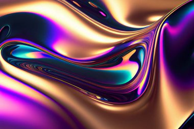 3D sıvı metal arkaplan