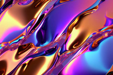 3D sıvı metal arkaplan