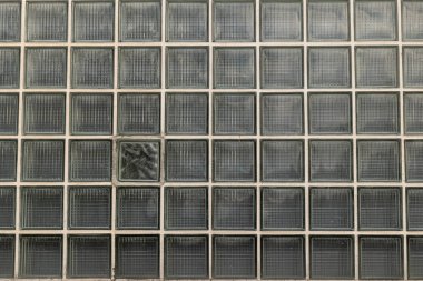 old glass blocks with front view