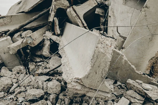 地震后倒塌的建筑物 — 图库照片