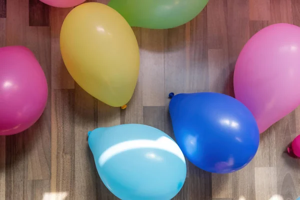 Kleurrijke Ballonnen Een Verjaardagsfeestje — Stockfoto