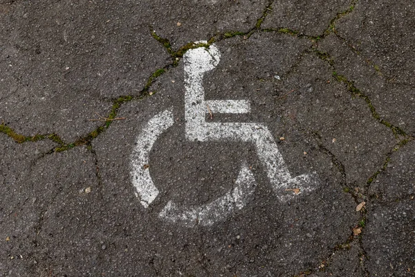 a reserved parking space for wheelchair users