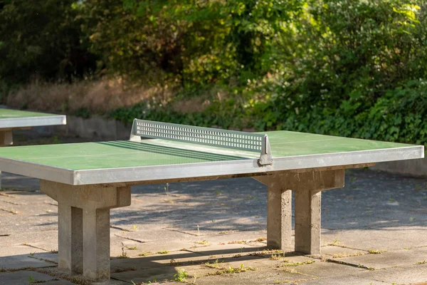 夏天在城市公园打乒乓球 — 图库照片