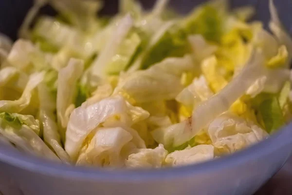 Bowl Full Fresh Salad Leaves — Stock Photo, Image