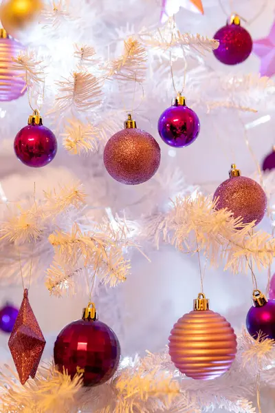 Festive Tree Decorations Balls Christmas December — Stock Photo, Image