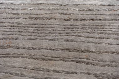 Gri tahta desenli, doğal desenli, yakın plan. Tasarım ve metin için ahşap kalaslar. Zemin çizgili yüzey. Eski bir geçmişi var. Dekorlu ahşap zemin duvar kağıdı.