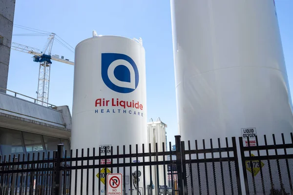 stock image North Vancouver, Canada - July 12,2022: Air Liquide Health care Canada's leading supplier of medical gases and equipment for hospitals