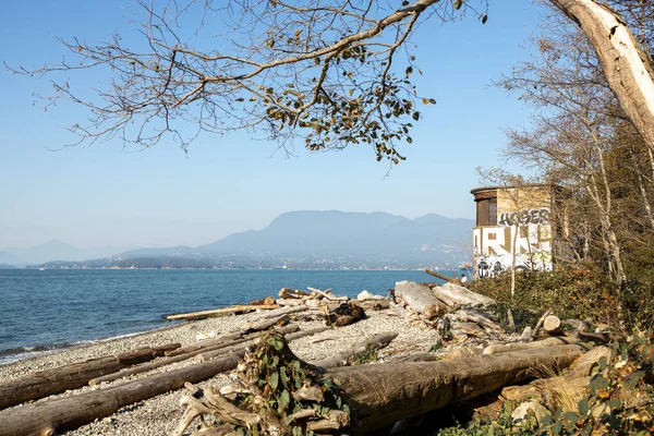 Vancouver Canada Octobre 2022 Tower Beach Une Petite Plage Nord Photos De Stock Libres De Droits
