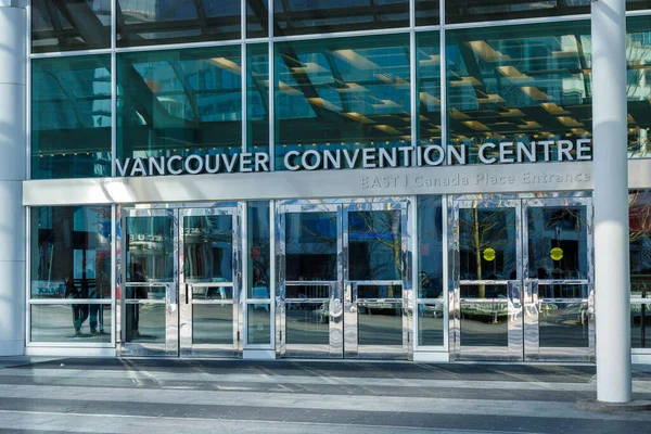 Vancouver Canadá Marzo 2023 Vista Del Centro Bienvenida Con Información — Foto de Stock