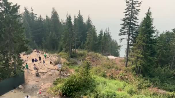 Vancouver Kanada Ağustos 2023 Grouse Grind Trailhead Vancouver Tepesi Nin — Stok video
