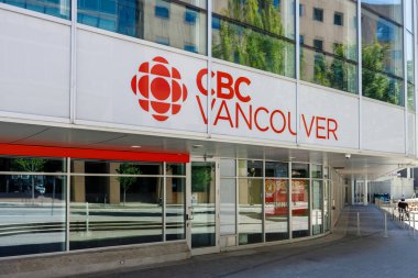 Vancouver, Kanada - 1 Temmuz 2023: Hamilton Caddesi 'ndeki CBC Vancouver Televizyon İstasyonu binası