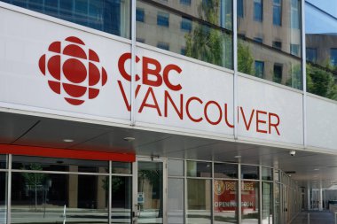 Vancouver, Kanada - 1 Temmuz 2023: Hamilton Caddesi 'ndeki CBC Vancouver Televizyon İstasyonu binası