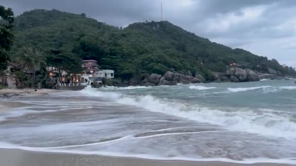 Crystal Beach Koh Samui Thailandia Mette Mostra Sua Bellezza Anche — Video Stock