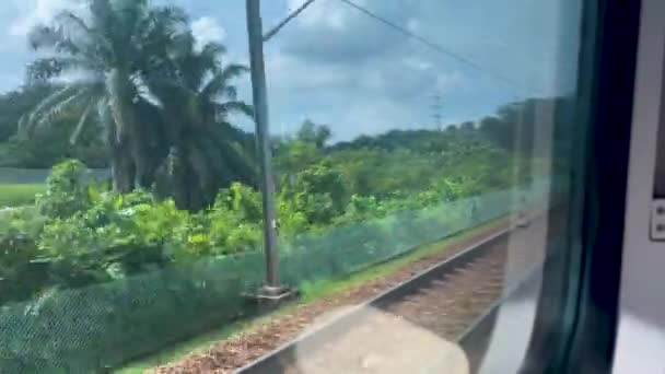 Kuala Lumpur Malasia Diciembre 2023 Klia Ekspres Viaje Tren Desde — Vídeos de Stock