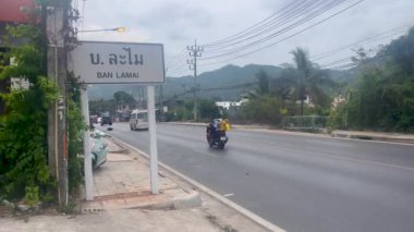 Samui, Tayland - 20 Aralık 2023: Video, Ban Lamai, Tayland 'da üzerinde 