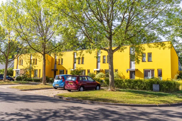 Colorful Houses Willem Dreeslaan Marum Municipality Westerkwartier Groningen Province Netherlands — Stock Photo, Image