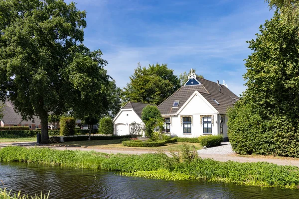 Street View Farm House Jonkersvaart Neighborhood Municipality Westerkwartier Groningen Province — Foto de Stock