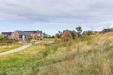 Zuidhorn 'daki Doğa Adası Oostergast, Hollanda' nın batıdaki Groningen bölgesi.