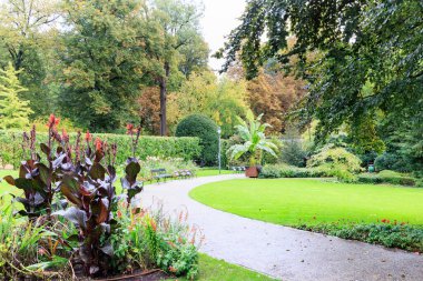 Lüksemburg 'un Lüksemburg şehrindeki Vauban kamu parkı ve bahçesi