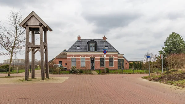 Onnen Pays Bas Mars 2023 Clocher Bois Maison Traditionnelle Dans — Photo