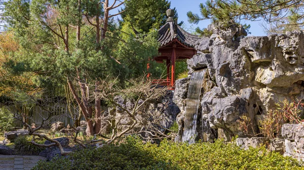 Haren Niederlande April 2023 Wasserfall Chinesischen Garten Königreich Ming Inspiriert — Stockfoto