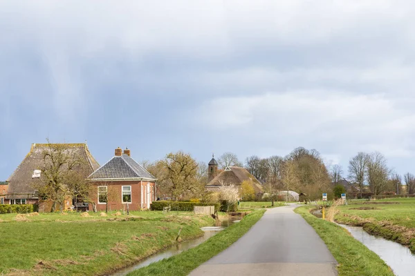 Вид Маленькую Деревню Доркед Нидерландах — стоковое фото