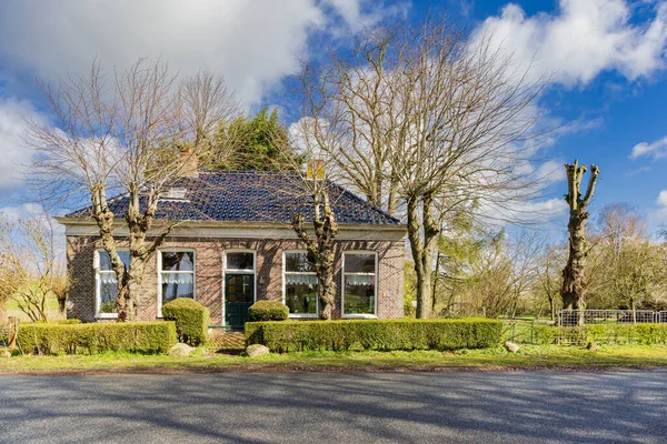 Malebný Dům Espaliery Malé Vesničce Dorkwerd Obec Groningen Nizozemsku — Stock fotografie