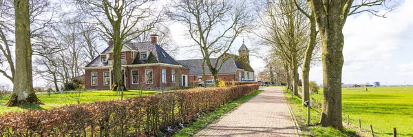 Вид Маленьке Село Dorkwerd Муніципалітет Гронінген Нідерландах — стокове фото
