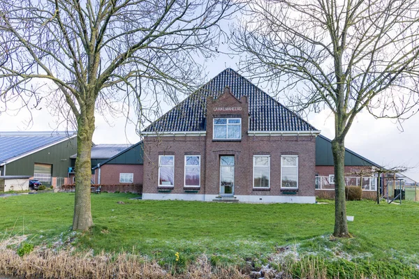 Gaaikemadijk Ολλανδία Μαρτίου 2023 Μεγάλο Αρχοντικό Κατά Μήκος Του Δήμου — Φωτογραφία Αρχείου