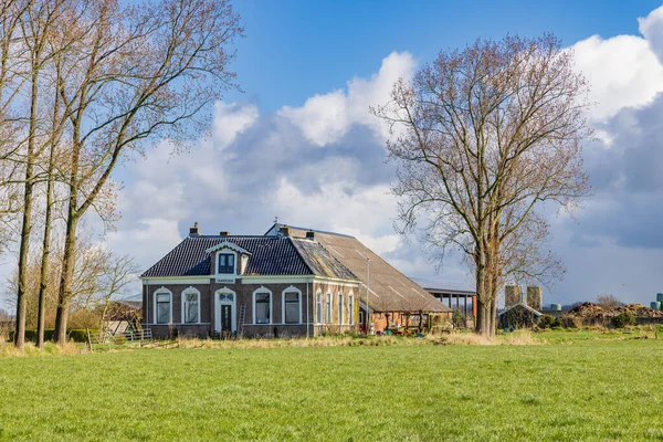 Gaaikemadijk Países Baixos Março 2023 Grande Mansão Casa Fazenda Longo — Fotografia de Stock