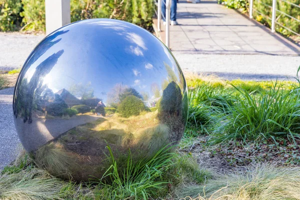Balles Miroirs Dans Jardin Parc Fitzgeralds Dans Province Cork Munster — Photo