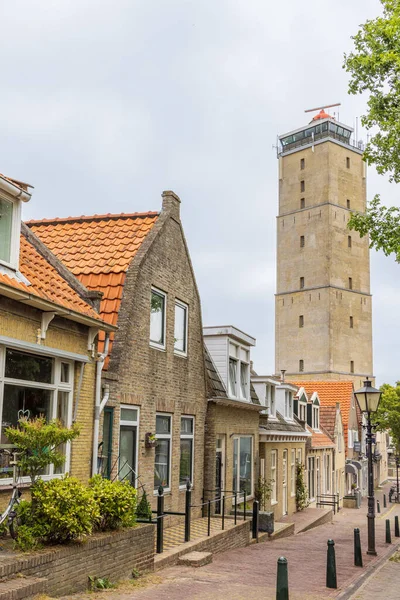 位于荷兰弗里斯兰省瓦登岛上西特谢林的Brandaris灯塔 — 图库照片