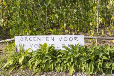 Hollanda bilgi paneli Ede Gelderland 'daki halk bahçesinde Hollanda