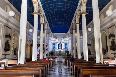 Soltitude Katolik Kilisesi 'nin İçi Barok tarzında. Kosta Rika' da San Jose 'nin merkezi.