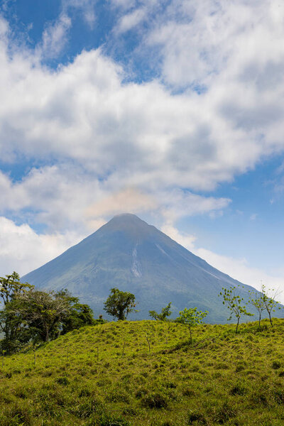 Landscpae with Arenal volcano near small city La Fortuna in Costa Rica Central America